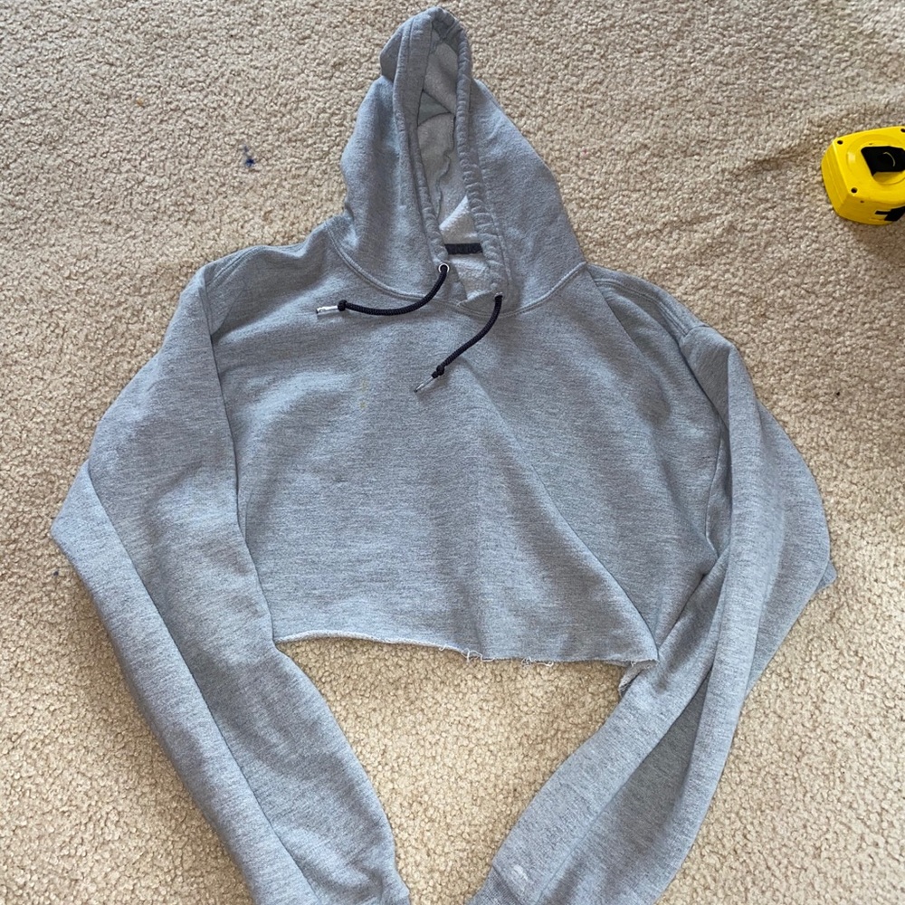 cropped gray hoodie - Picture 3 of 3